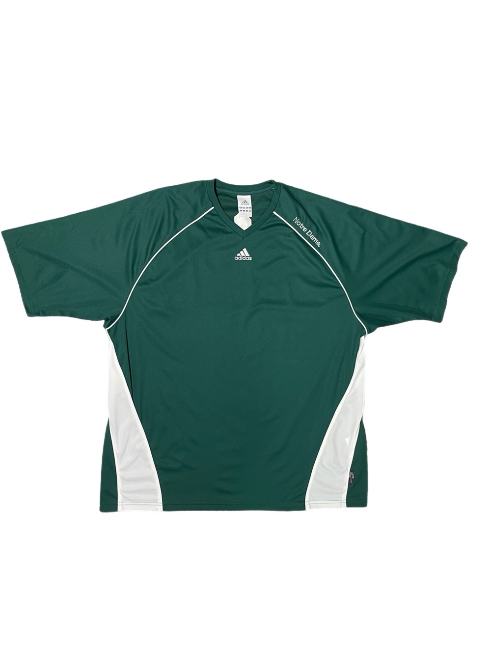 Y2K Adidas Notre Dame Embroidered Soccer Jersey Tee